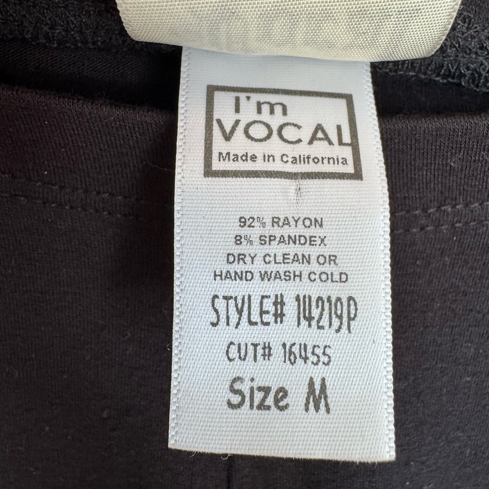 Vocal Black Studded Leggings EUC Size Medium - Picture 4 of 8